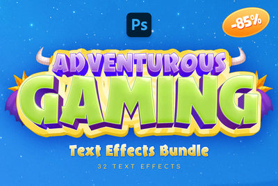 Adventurous Gaming Text Effects Bundle - Artixty