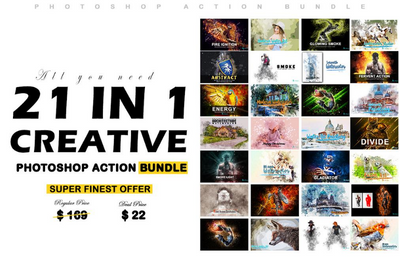 Tutorial: The 21-in-1 Creative Photoshop Actions Bundle