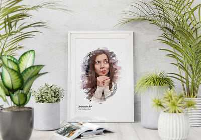 30 Portrait Watercolor Photo Effect Templates - Artixty