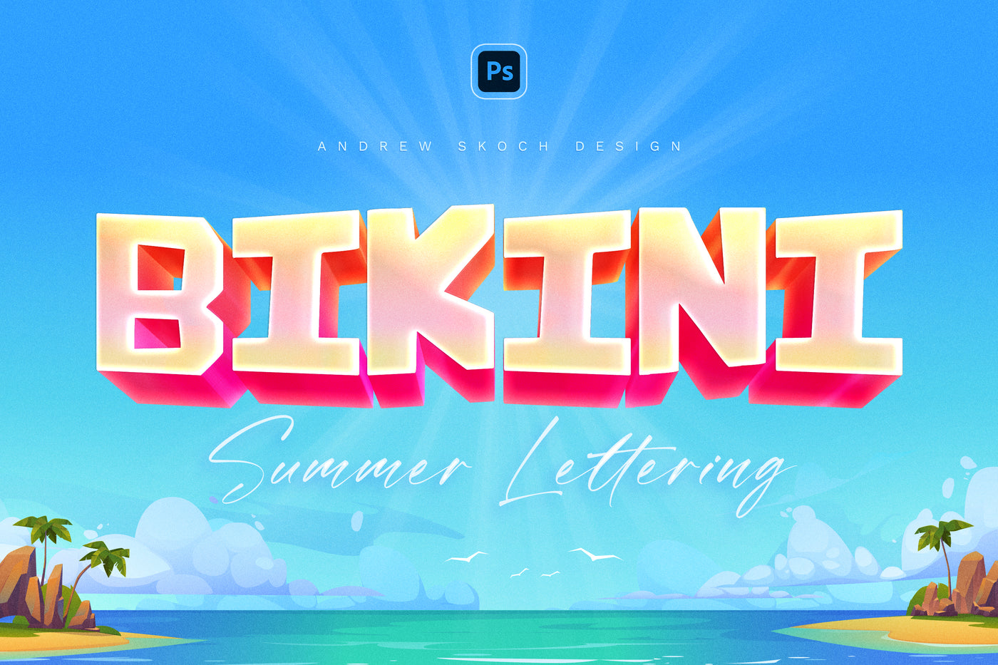 Sizzling Summer Text Effects Bundle - Artixty