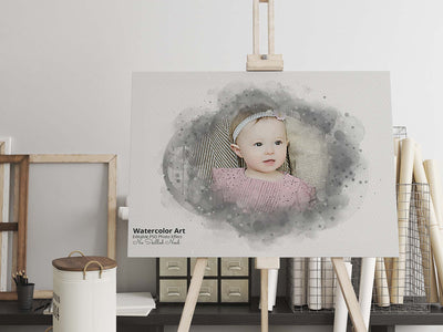 30 Portrait Watercolor Photo Effect Templates - Artixty