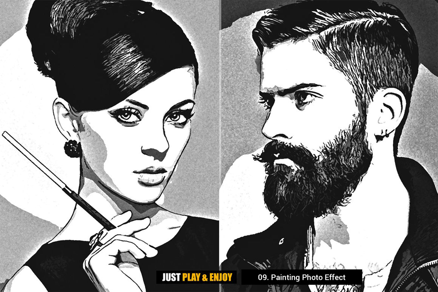 10-In-1 Premium Painting Photoshop Actions Bundle - Artixty