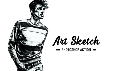 31 Trendy Sketch Photoshop Actions Bundle