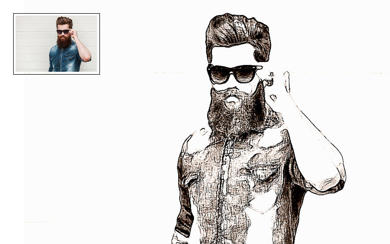 31 Trendy Sketch Photoshop Actions Bundle