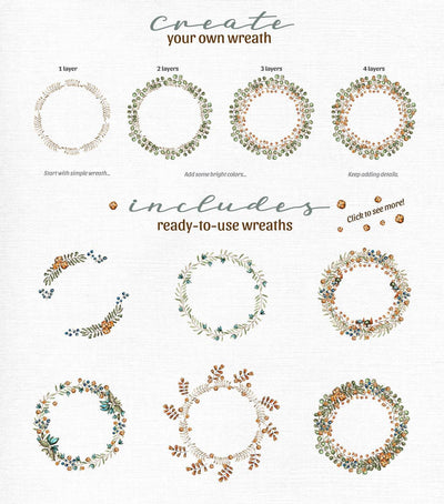 Beautiful Wreath Creator Design Bundle - Artixty