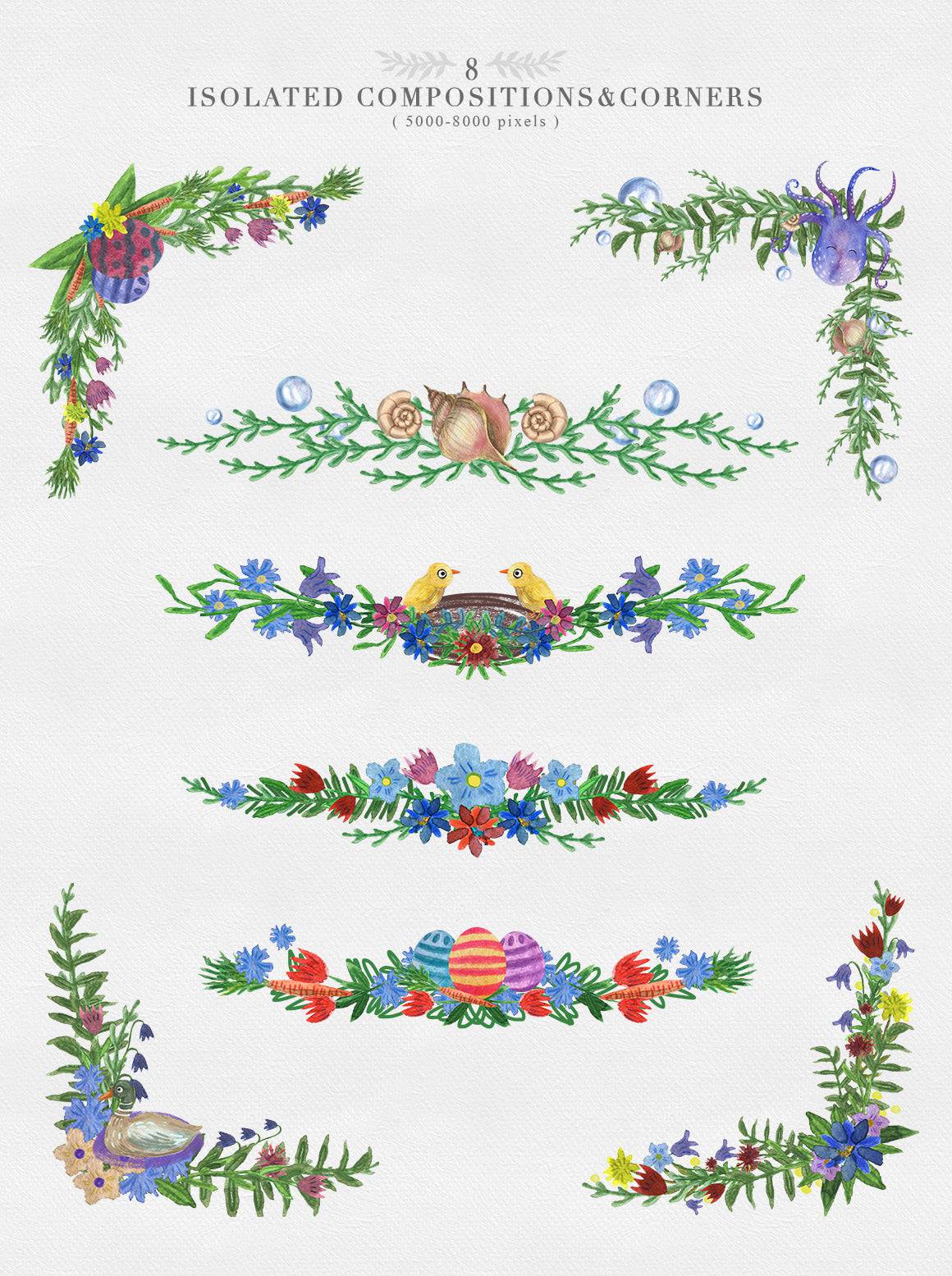 Cute Animals Watercolor Collection - Artixty