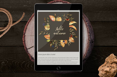 Soft Autumn Watercolor Design Bundle - Artixty