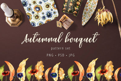 Soft Autumn Watercolor Design Bundle - Artixty