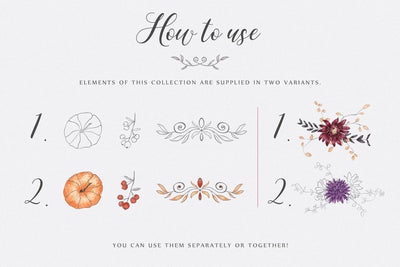 Soft Autumn Watercolor Design Bundle - Artixty