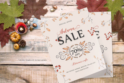 Soft Autumn Watercolor Design Bundle - Artixty