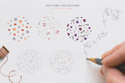 Soft Autumn Watercolor Design Bundle - Artixty