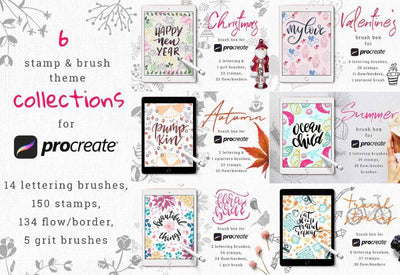 Procreate Stamps & Brushes Bundle - Artixty