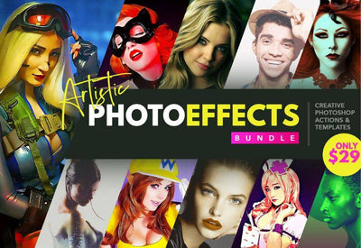 Mega Artistic Photoshop Actions Bundle - Artixty