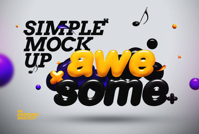 Awesome 3D Text Mockup Mega Bundle - Artixty