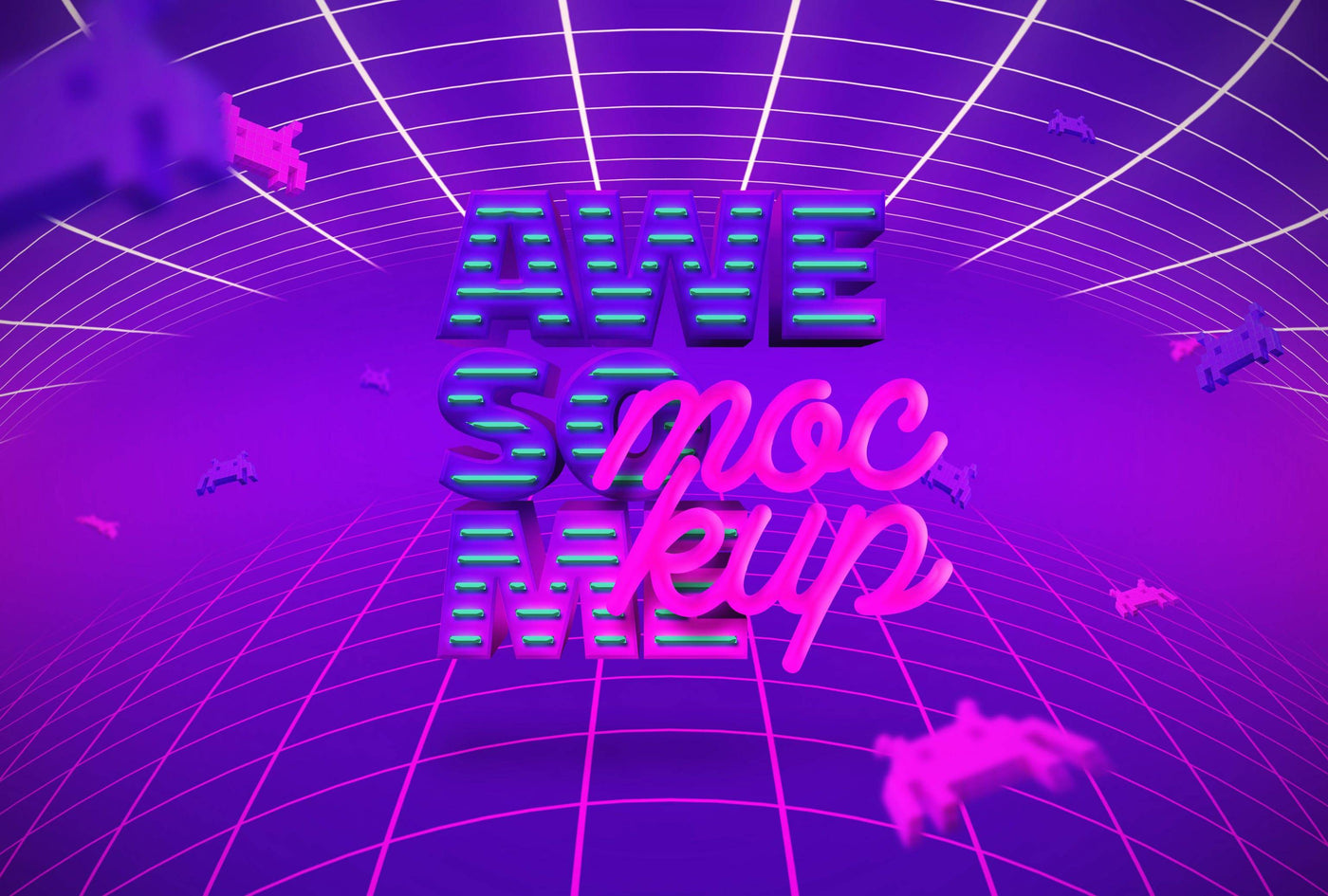 Awesome 3D Text Mockup Mega Bundle - Artixty