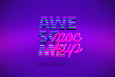 Awesome 3D Text Mockup Mega Bundle - Artixty
