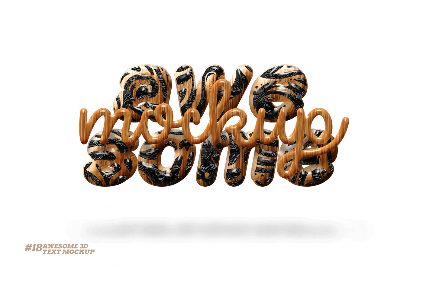 Awesome 3D Text Mockup Mega Bundle - Artixty
