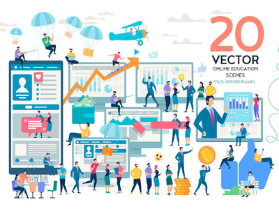 24-In-1 Flat Illustrations Mega Bundle - Artixty