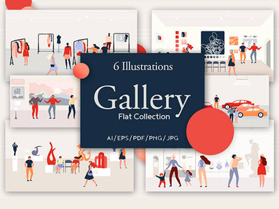 24-In-1 Flat Illustrations Mega Bundle - Artixty
