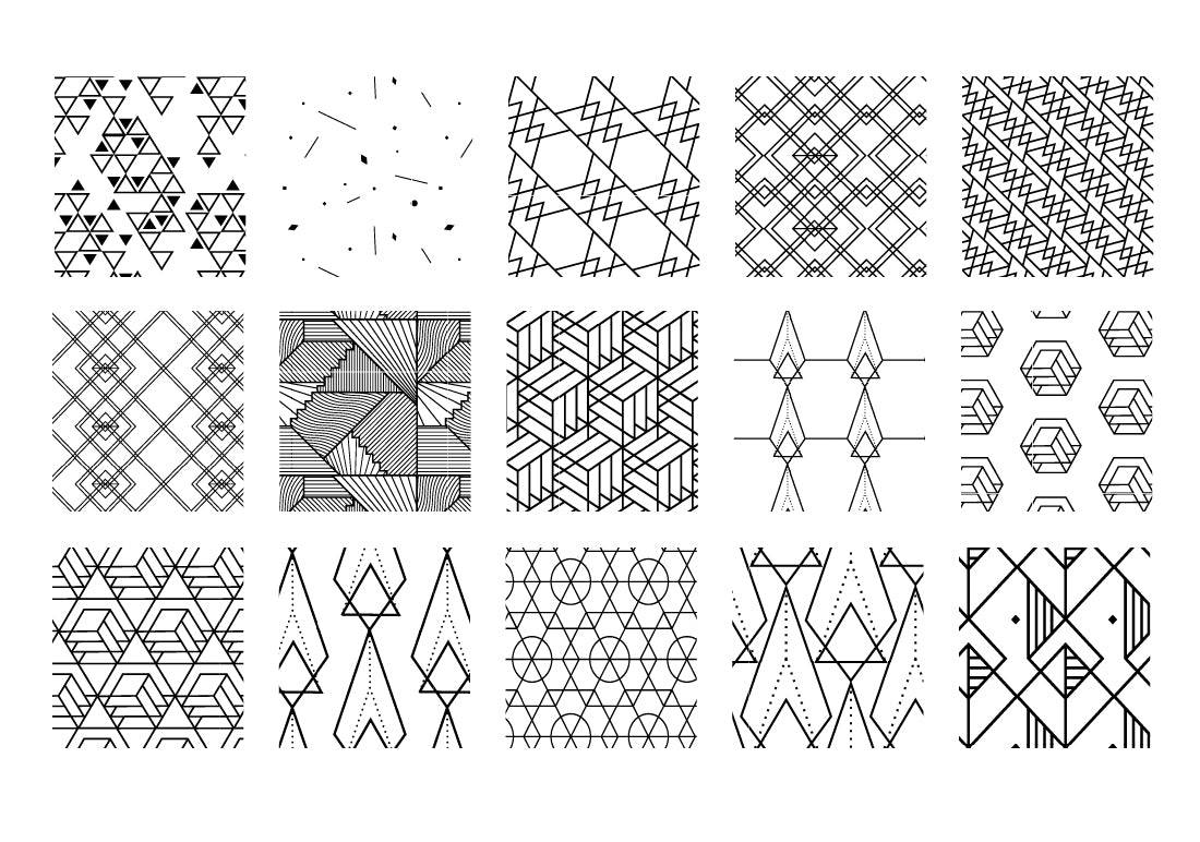 100 Exclusive Geometric Vector Patterns - Artixty