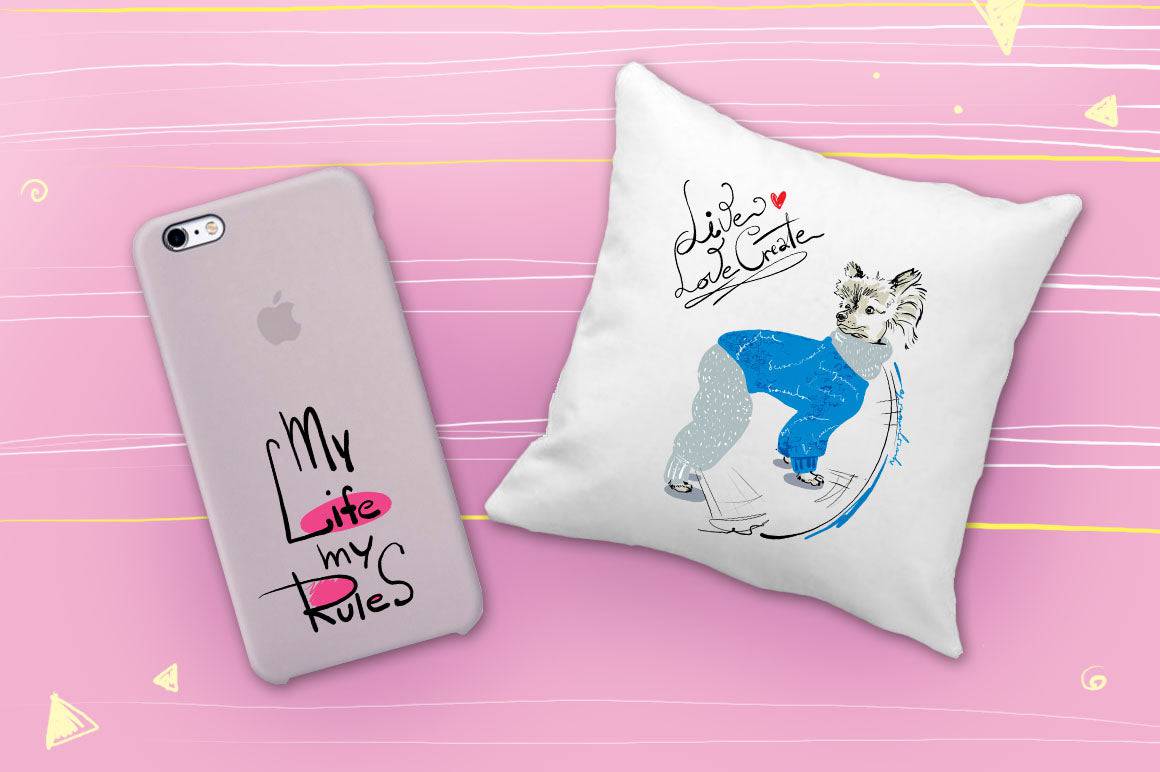 Hand-Drawn Dog Designs Mega Bundle - Artixty