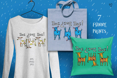 Hand-Drawn Dog Designs Mega Bundle - Artixty