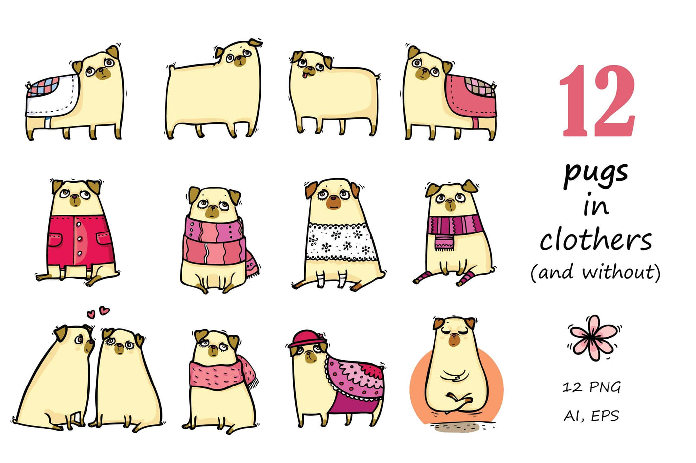 Hand-Drawn Dog Designs Mega Bundle - Artixty
