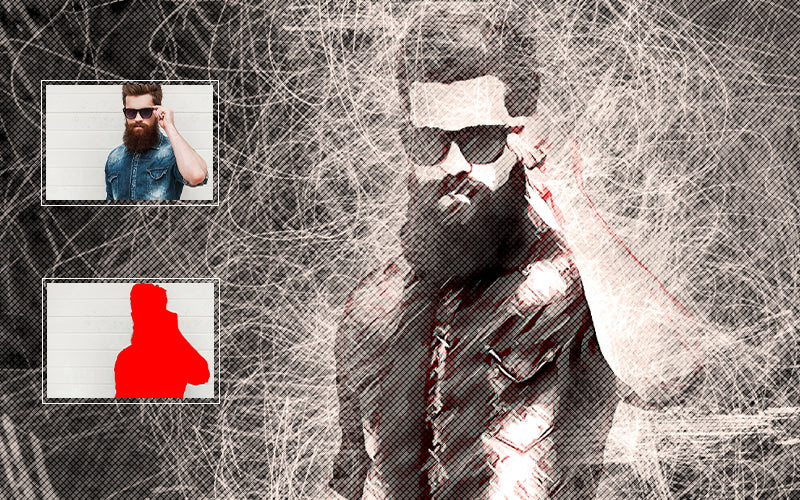 31 Trendy Sketch Photoshop Actions Bundle