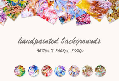 The Hand-Painted Liquid Backgrounds Bundle - Artixty