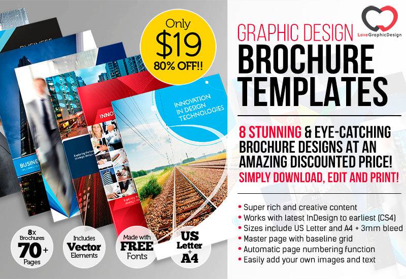 8 Print-Ready Bi-Fold & Tri-Fold Brochure Templates - Artixty