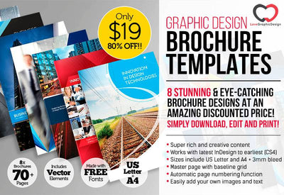 8 Print-Ready Bi-Fold & Tri-Fold Brochure Templates - Artixty