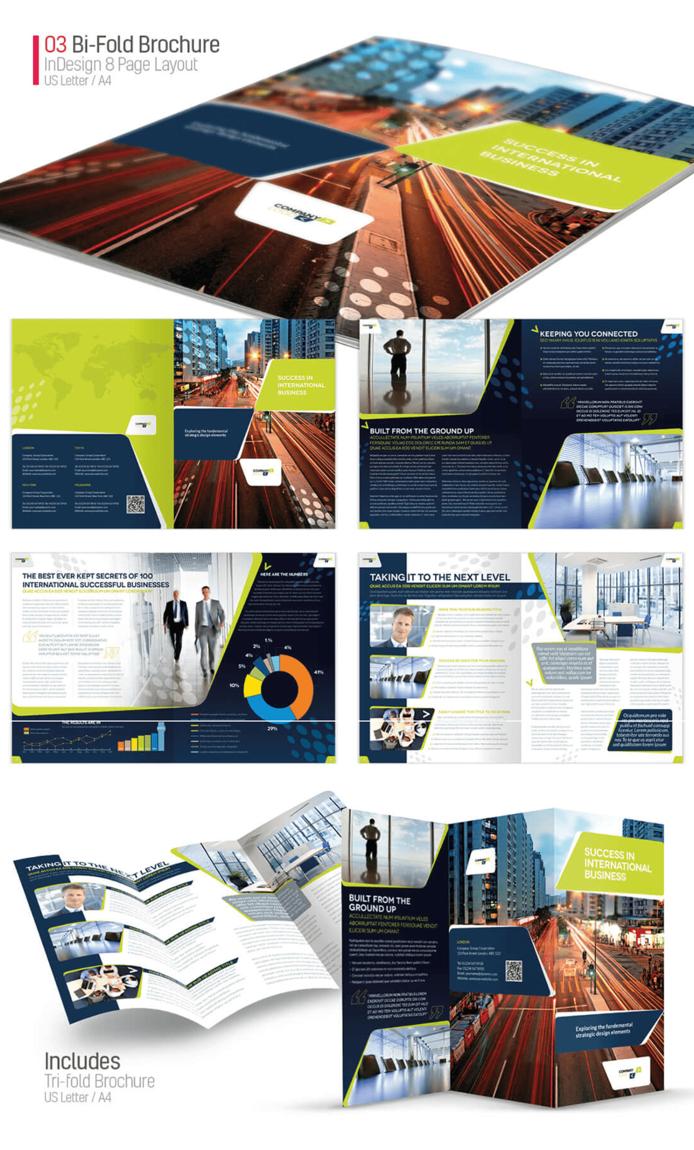 8 Print-Ready Bi-Fold & Tri-Fold Brochure Templates - Artixty