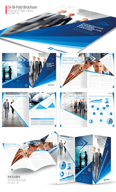 8 Print-Ready Bi-Fold & Tri-Fold Brochure Templates - Artixty