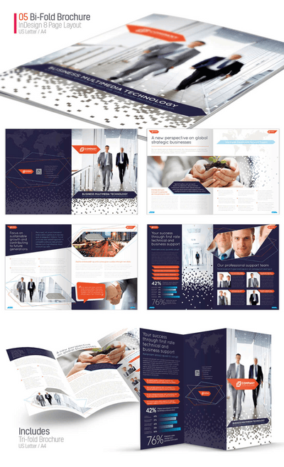 8 Print-Ready Bi-Fold & Tri-Fold Brochure Templates - Artixty