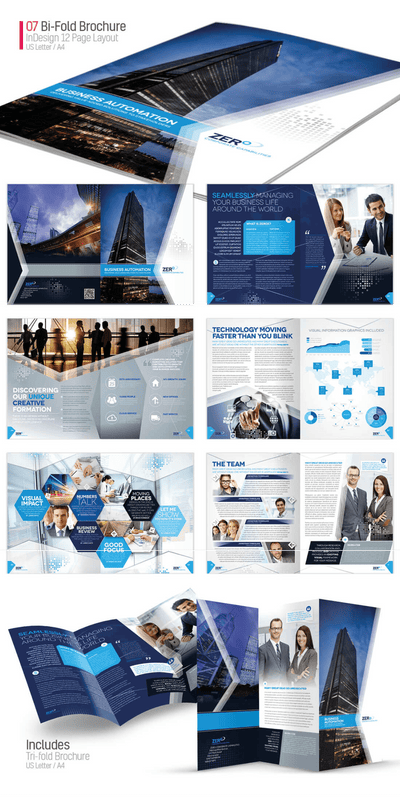 8 Print-Ready Bi-Fold & Tri-Fold Brochure Templates - Artixty