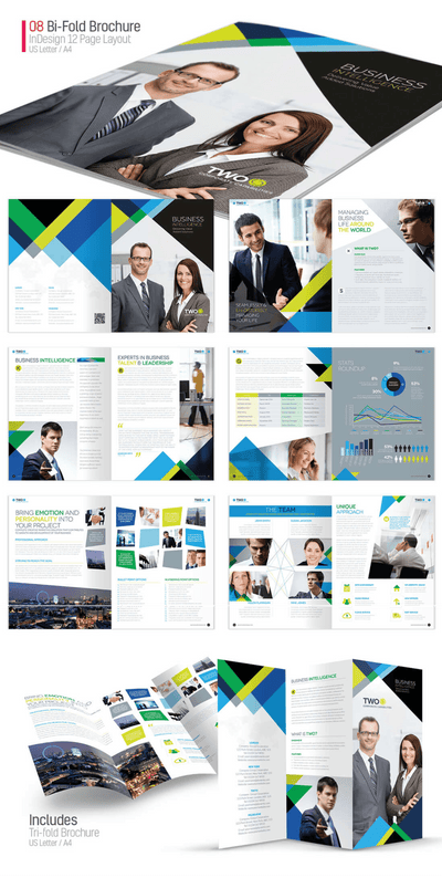 8 Print-Ready Bi-Fold & Tri-Fold Brochure Templates - Artixty
