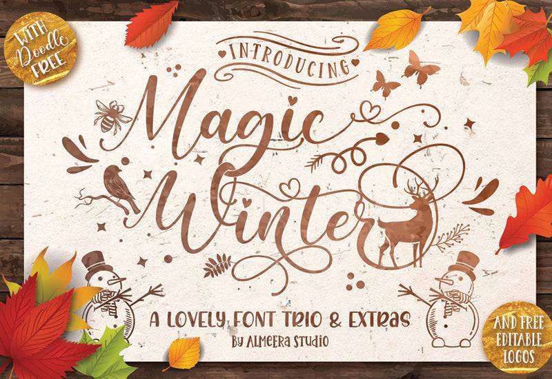 Magic Winter Font Trio By Almeera Studio - Artixty