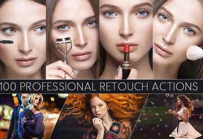 100 Professional Retouch Actions By Pro Add-Ons - Artixty