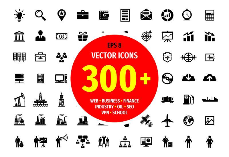 The Mega Bundle Of 300+ Vector Icons - Artixty