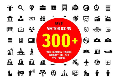 The Mega Bundle Of 300+ Vector Icons - Artixty