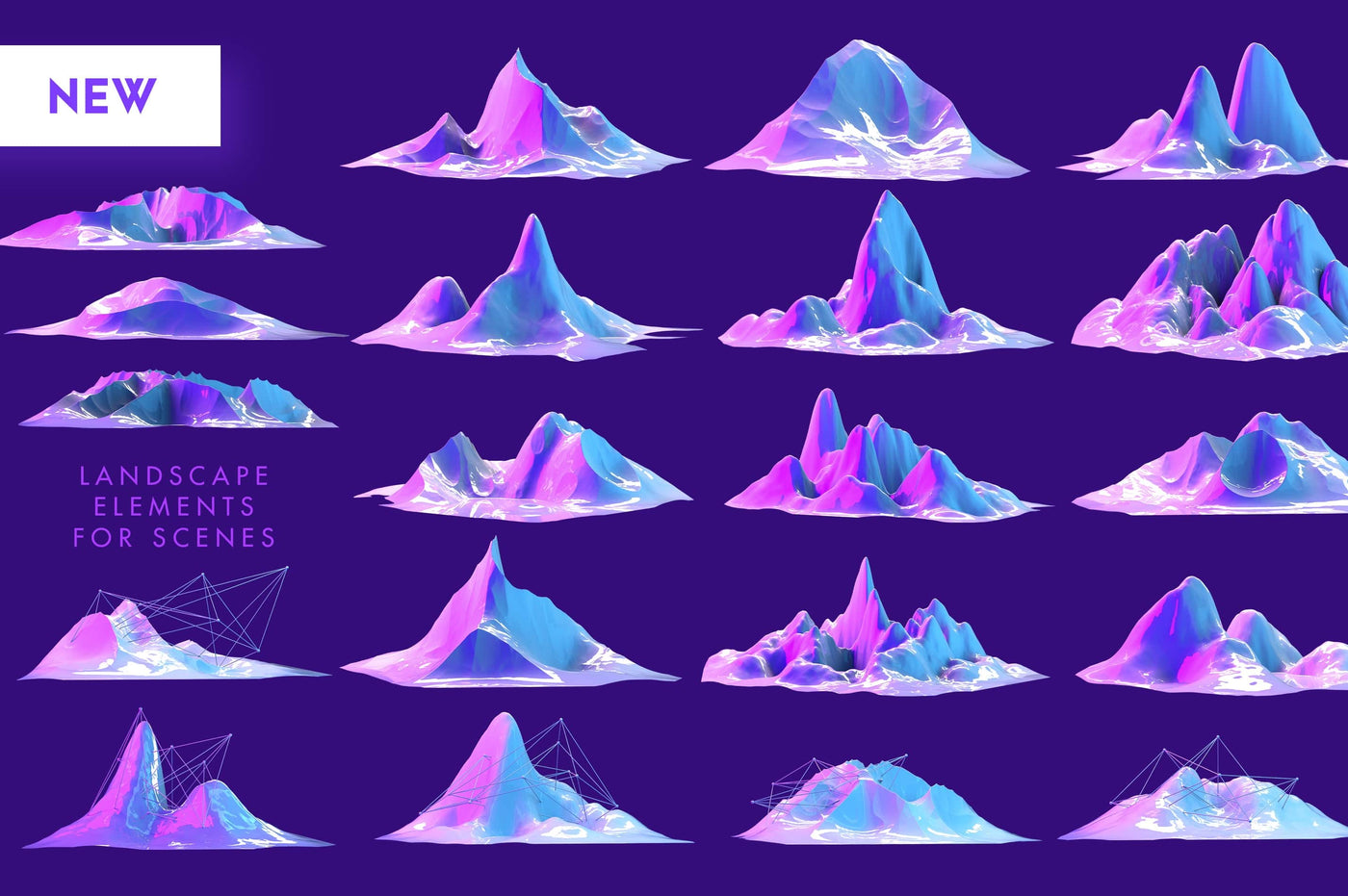 Purple Space - 160+ Eye-Catching Elements - Artixty