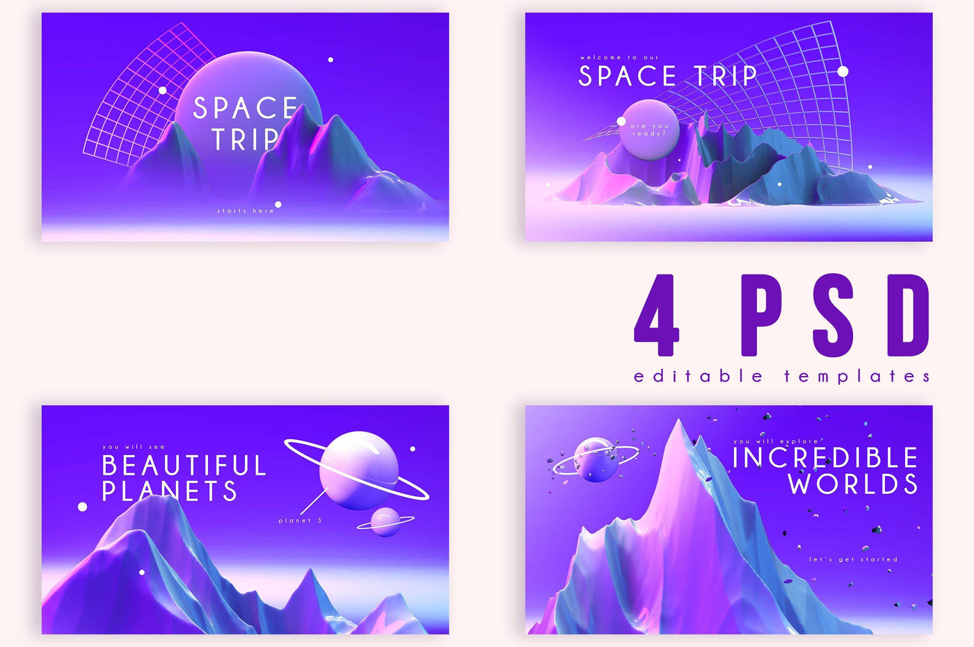 Purple Space - 160+ Eye-Catching Elements - Artixty