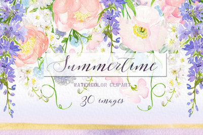 70-In-1 Mega Watercolor Graphics Bundle - Artixty