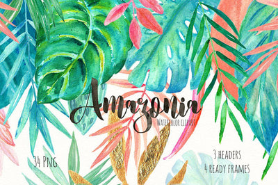 70-In-1 Mega Watercolor Graphics Bundle - Artixty