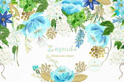 70-In-1 Mega Watercolor Graphics Bundle - Artixty