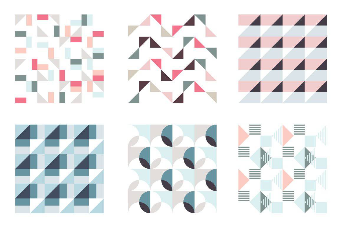 The Geo Shapes Patterns Creative Bundle | Artixty