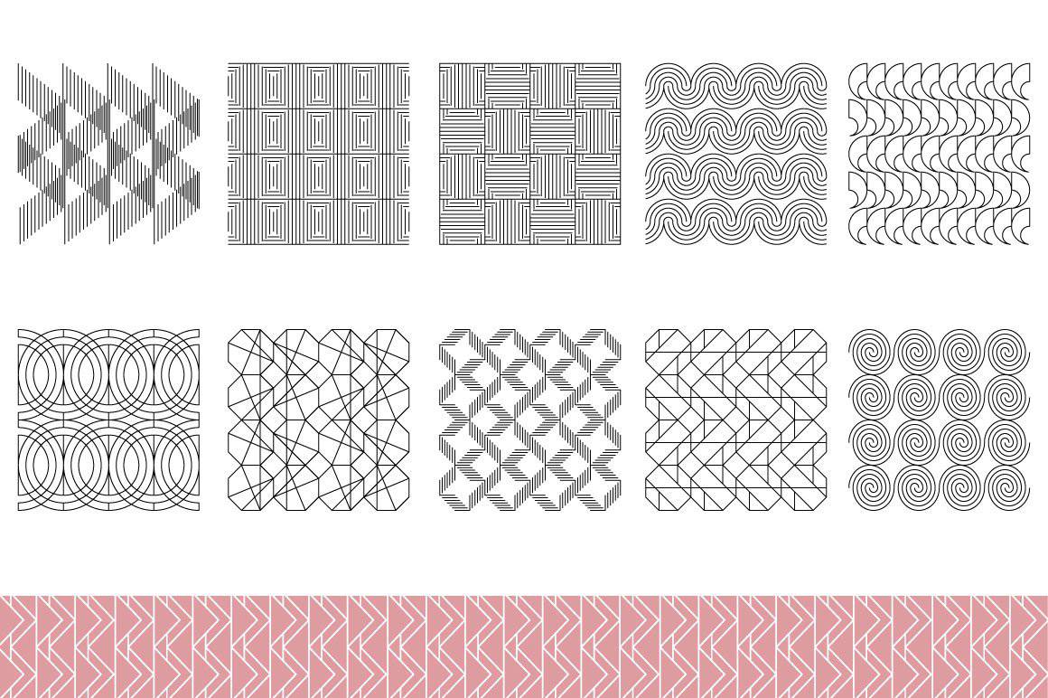 The Geo Shapes Patterns Creative Bundle | Artixty
