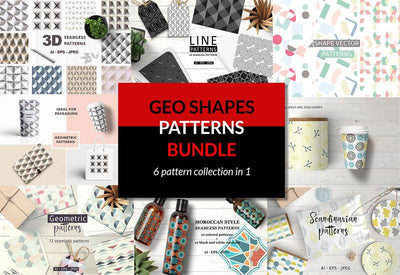 The Geo Shapes Patterns Creative Bundle - Artixty