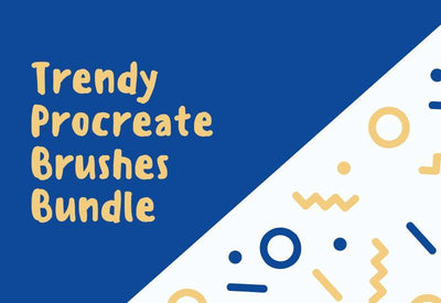 Trendy Procreate Brushes Bundle + Bonus Font - Artixty