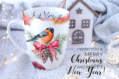 Christmas Traditions Watercolor Design Bundle - Artixty
